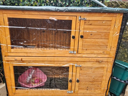 Rabbit hutch with cover - with,