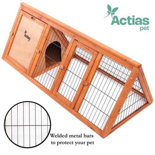 Wooden rabbit guinea pig hutch - guinea,