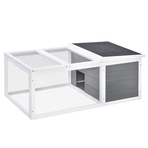 Pawhut rabbit hutch - rabbit, small