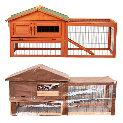 Rabbit hutch with - rabbit, and